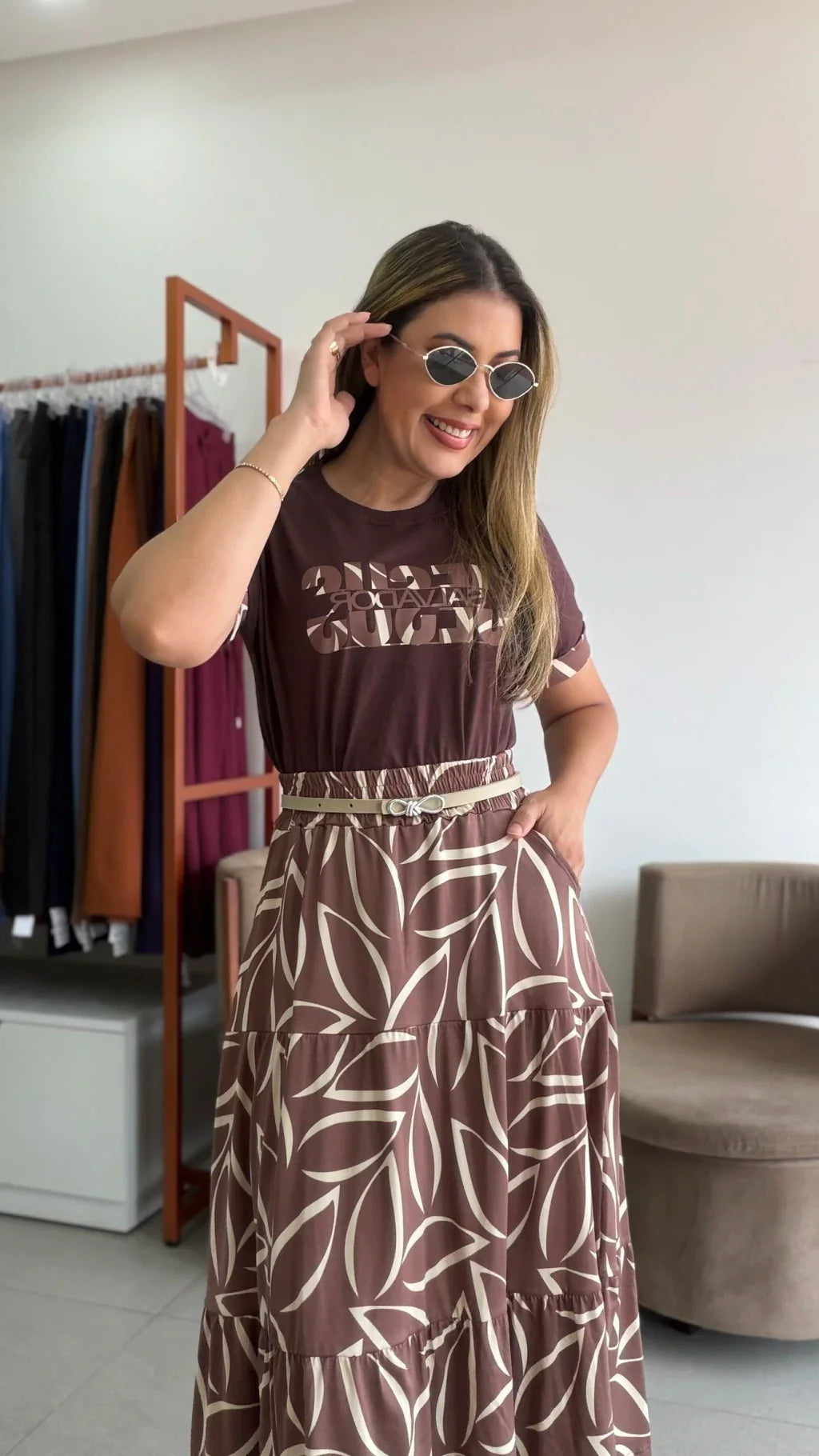 Conjunto Raquel Marrom