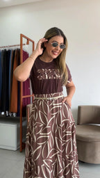 Conjunto Raquel Marrom